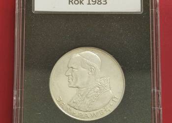 1000zł Jan Paweł ll 1983r. srebro, w slabie.