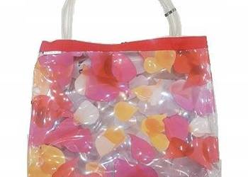 COTY Torba Plażowa Transparentna w kwiaty