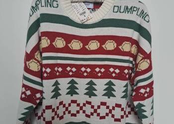 Cropp Sweter świąteczny pierogi choinki dumplings