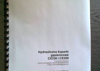 Instrukcja obsługi DTR koparka gąsienicowa CASE CX330 CX350