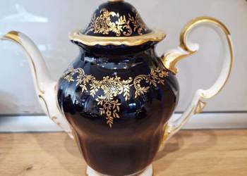 Weimar porcelana kobalt zloto Dzbanek kawa herbata