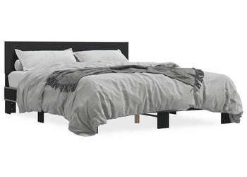 Łóżko Metalowe Czarne Rama Łóżka Ze Stelażem 150x200 cm WM-3280187