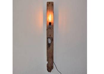 Lampa ze starego drewna, loft, retro, wabi-sabi, unikat /11/