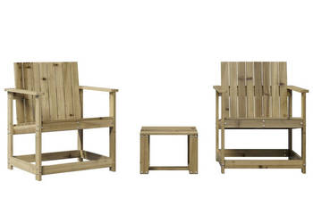 3-cz. zestaw mebli ogrodowych impregnowane drewno sosnowe WM-832634