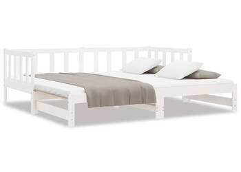 Łóżko rozsuwane białe 2x(90x200) cm lite drewno sosnowe WM-833094