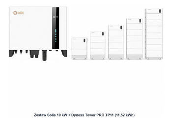 Zestaw Solis 10 kW + Dyness Tower PRO TP11 11,52 kWh
