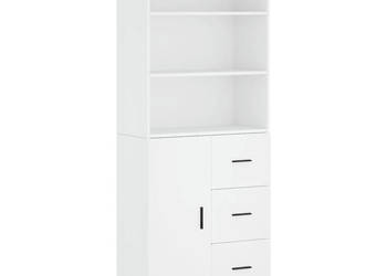 Witrynka biała 695x34x180 cm materiał drewnopochodny WM-3189461