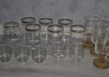 Kieliszki szklanki pucharki PRL Vintage 18 sztuk