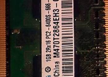 Pamięć RAM DDR2 1GB PC2 6400S 2RX16 do LAPTOPA