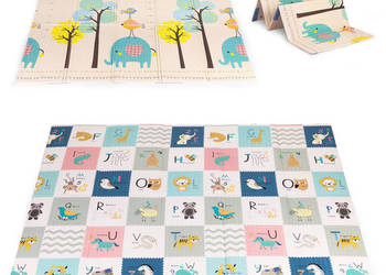 Mata piankowa dla dzieci 200x150 cm edukacyjna dwustronna składana miarka…