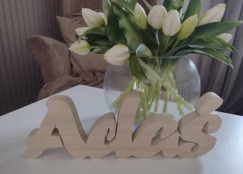 Imię Dziecka Napis Z DREWNA 30cm Litera 3D Do Postawienia Grubość 2cm