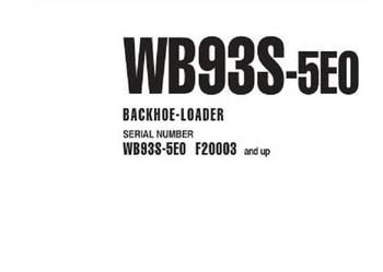 KOMATSU WB93S-5E0 instrukcja naprawy PL