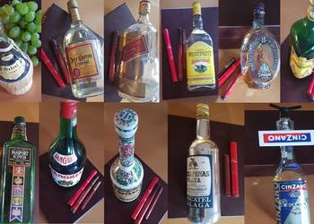 Butelka karafka ceramika ozdobna kolekcja na alkohol nalewka