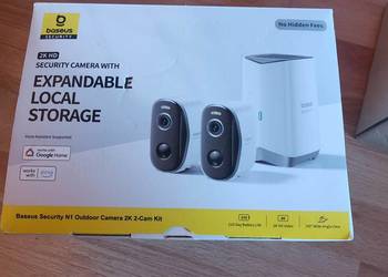 Baseus Security Monitoring Zewnętrzny Bezprzewodowy 2 Kamery 2K Pamięć 16GB
