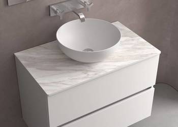 Umywalka nablatowa ALTIRO MATOWA BIAŁA PORCELANA d 400 x 150