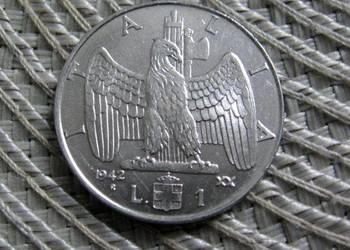 Włochy 1 Lir 1942r - Magnetyczna
