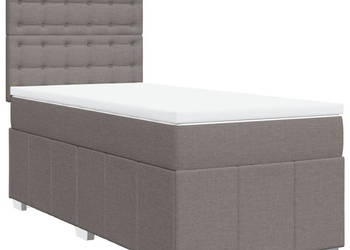 Łóżko z Materacem Kontynentalne Do Sypialni Brązowe 100x200 cm WM-3291597