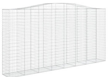 Kosze gabionowe 2 szt 400x50x200/220 cm galwanizowane żelazo WM-3146021
