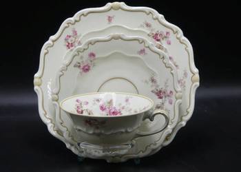 Komplet śniadaniowy Sorau Żary, Czerwone Róże, 1928 - 45, UNIKAT!!!