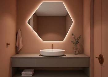 Lustro o geometrycznym kształcie z podświetleniem – GEOME LED