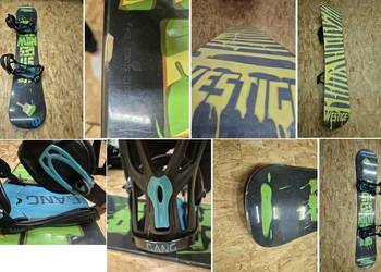 Deska Snowbordowa kompletna z wiązaniami + wiązania snowboard 154cm