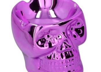 Fioletowa Otwarta Popielniczka w Kształcie Czaszki z Połyskiem Gentelo