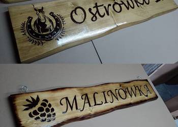 NAPIS NA DESCE grafika logo szyld baner restauracja domek