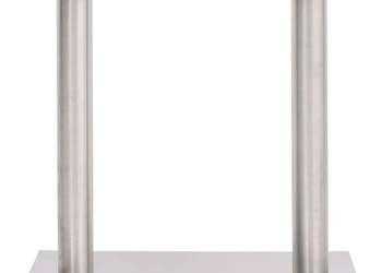 Noga do stolika bistro, srebrna, 70x40x72 cm, stal nierdzewna（SKU:325441)