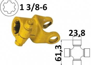 Widłak ciągnikowy 1 3/8-6, na krzyżak 23,8x61,3 mm 10000