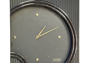 Ładny zegar ścienny Hollywood Regency Citizen, Made in Japan, lata 80.