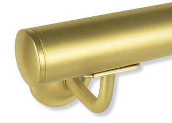 Poręcz Ścienna SCHODOWA Zestaw Stal Barierka Na Schody Okrągła Złota 120cm