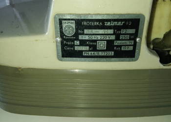Froterka elektryczna ZELMER z roku 1971