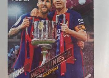 Karta panini Messi i Iniesta