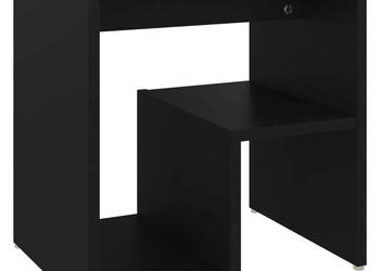 Szafka nocna czarna 40x30x40 cm materiał drewnopochodny WM-806330