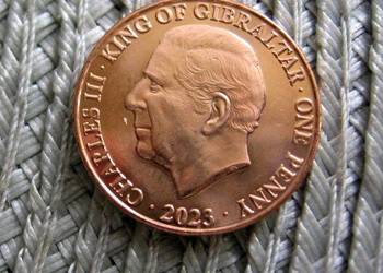 Gibraltar 1 Pens 2023r - Karol III - Mennicza