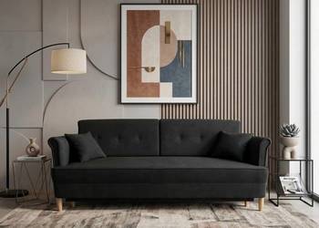 Kanapa DL Uszak Czarna, Funkcja Spania, Dostawa 0zł!