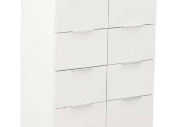 Komoda biała z połyskiem 60x35x80 cm materiał drewnopochodny WM-283712