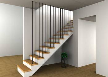 Balustrada wewnętrzna pionowa harfa schodowa 25x25mm 1,3mb.