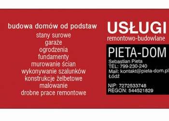 BUDOWY DOMÓW od podstaw ŁÓDŹ i woj. Łódzkie