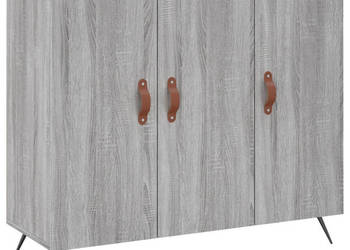 Szafka szary dąb sonoma 90x34x80 cm materiał drewnopochodny WM-828082
