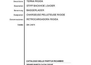Venieri VF.133B katalog części koparko-ładowarka język polski