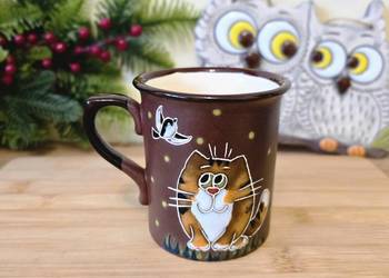Ekskluzywny, Ręcznie Malowany Kubek Ceramiczny