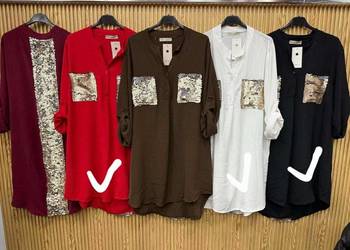 Koszula długa damska czarna