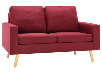 2-osobowa sofa kolor czerwonego wina tapicerowana tkaniną WM-288710