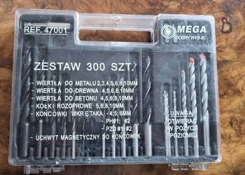 Wiertła i kołki  do metalu, drewna , betonu  - zestaw