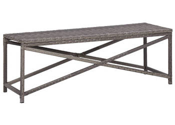 Ławka ogrodowa 120 cm polirattan szara WM-46211