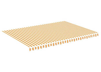 Zapasowa tkanina na markizę żółto-biała 5x35 m WM-311942