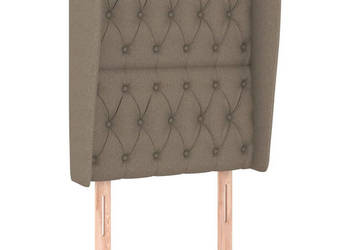 Zagłówek uszak taupe 83x23x118/128 cm tkanina WM-3118270