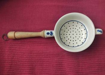 Stary zabytkowy porcelanowy durszlak cedzak Włocławek