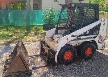 BOBCAT 553 + widły + pług + łyżka